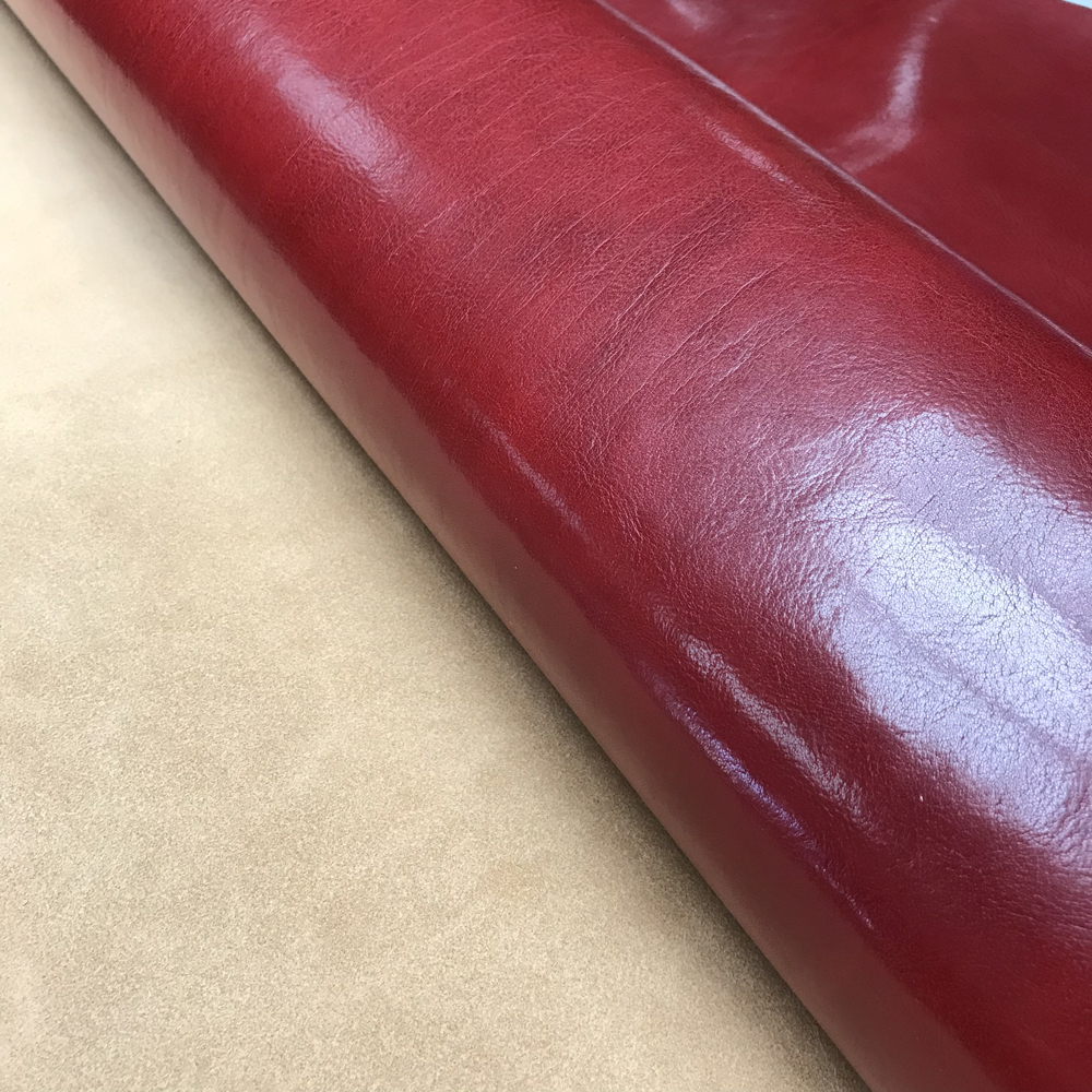 Кожа растительного дубления, 1.4-1.6 мм, цвет ROSSO FERRARI, OLD FASHION, ARTIGIANO DEL CUOIO, Италия