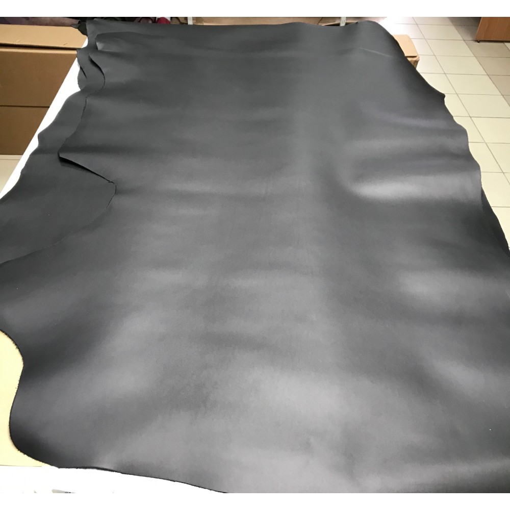 Кожа растительного дубления, 1.2-1.4 мм, цвет NERO, VACCHETTA LISCIA, ARTIGIANO DEL CUOIO, Италия