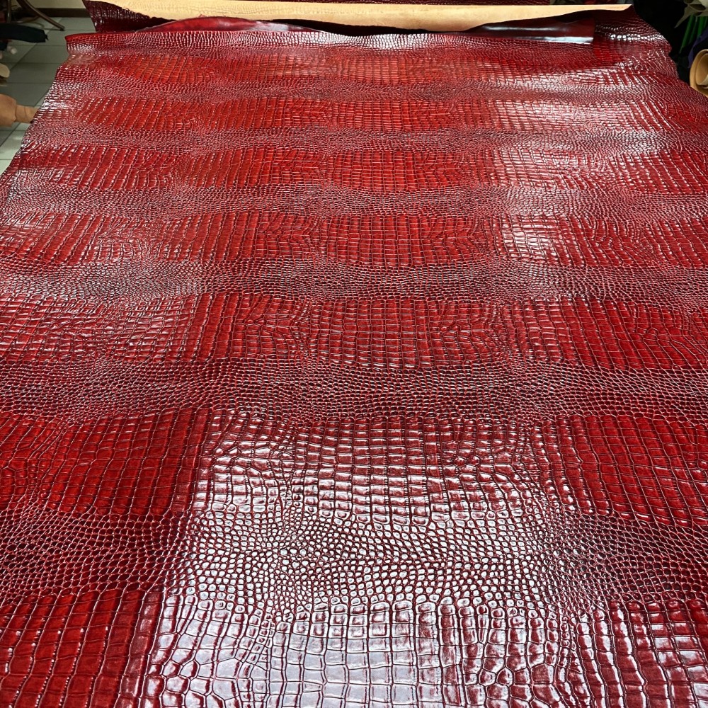 Кожа РД с тиснением, 1.4-1.6 мм, цвет Rosso Ferrari, Cocco Himalaya, ARTIGIANO DEL CUOIO, Италия