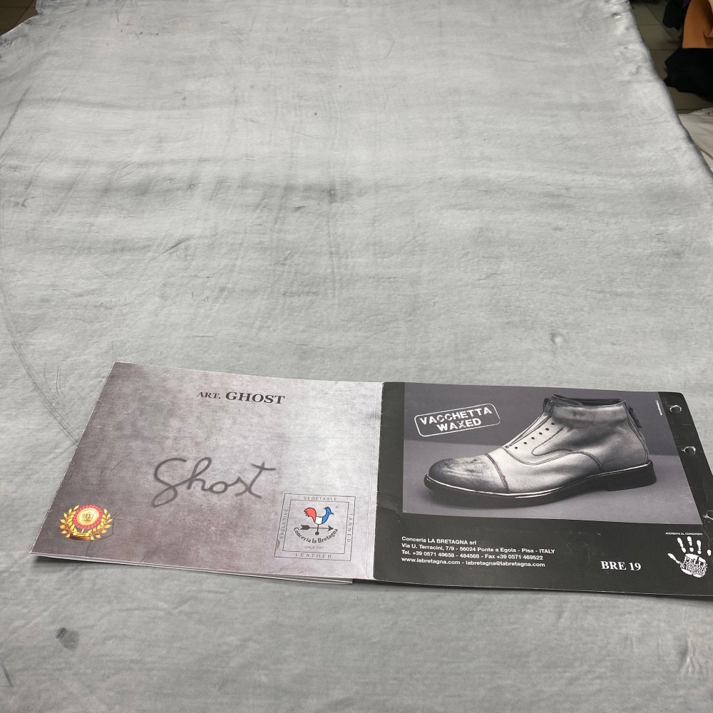 Кожа РД, 1.2-1.4 мм, цвет Nero, GHOST, LA BRETAGNA, Италия