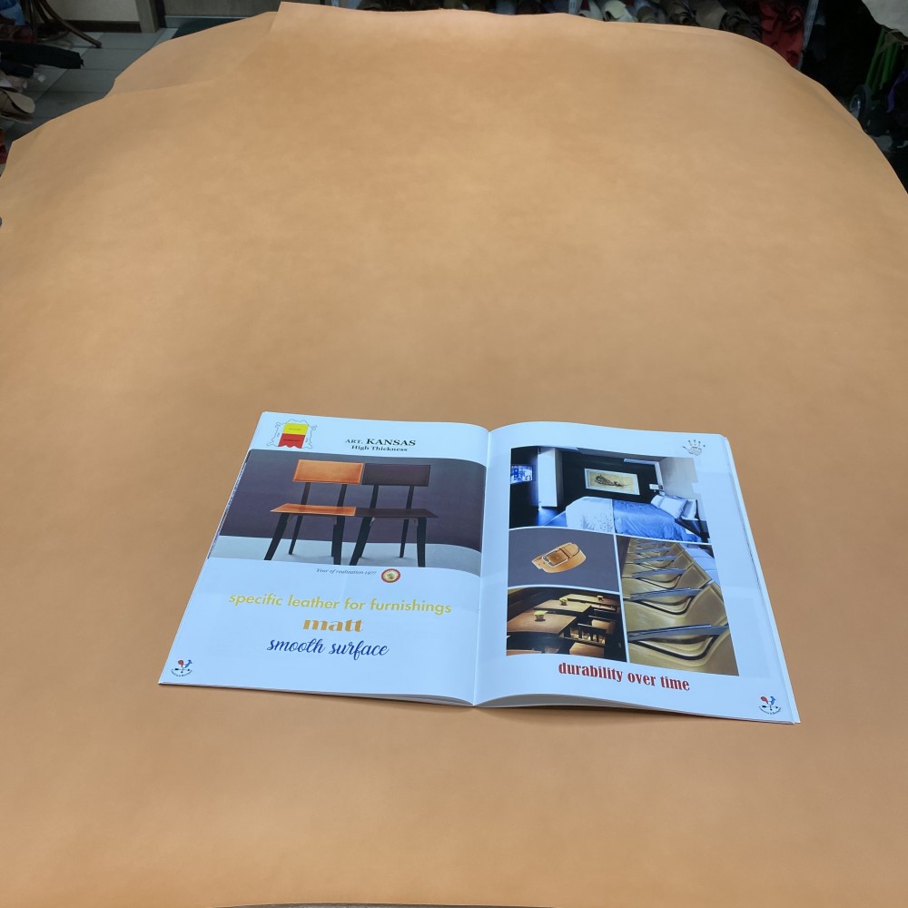 Кожа РД, 3.6-3.8 мм, цвет Camel, KANSAS High Thickness, LA BRETAGNA, Италия