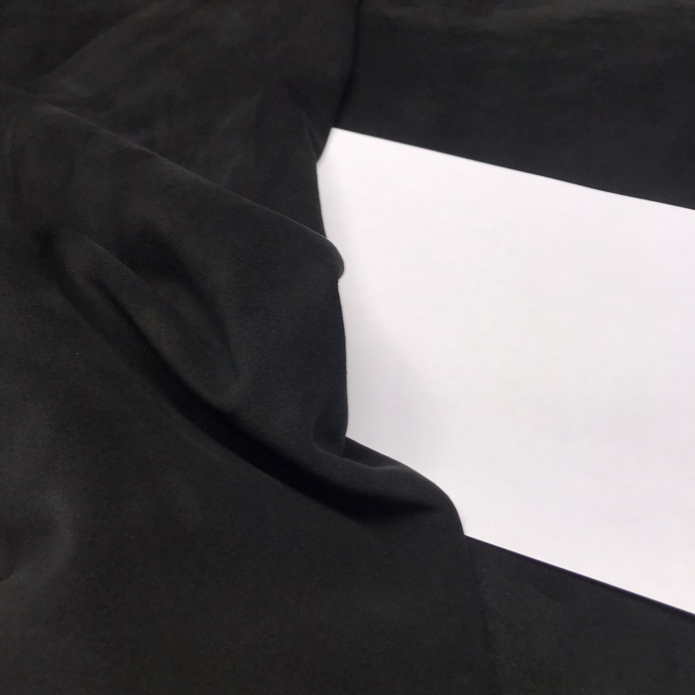 Кожа КРС, замшевый спилок, 1.2-1.4 мм, VESUVIOCOLORS, цвет Black, MASTROTTO, Италия